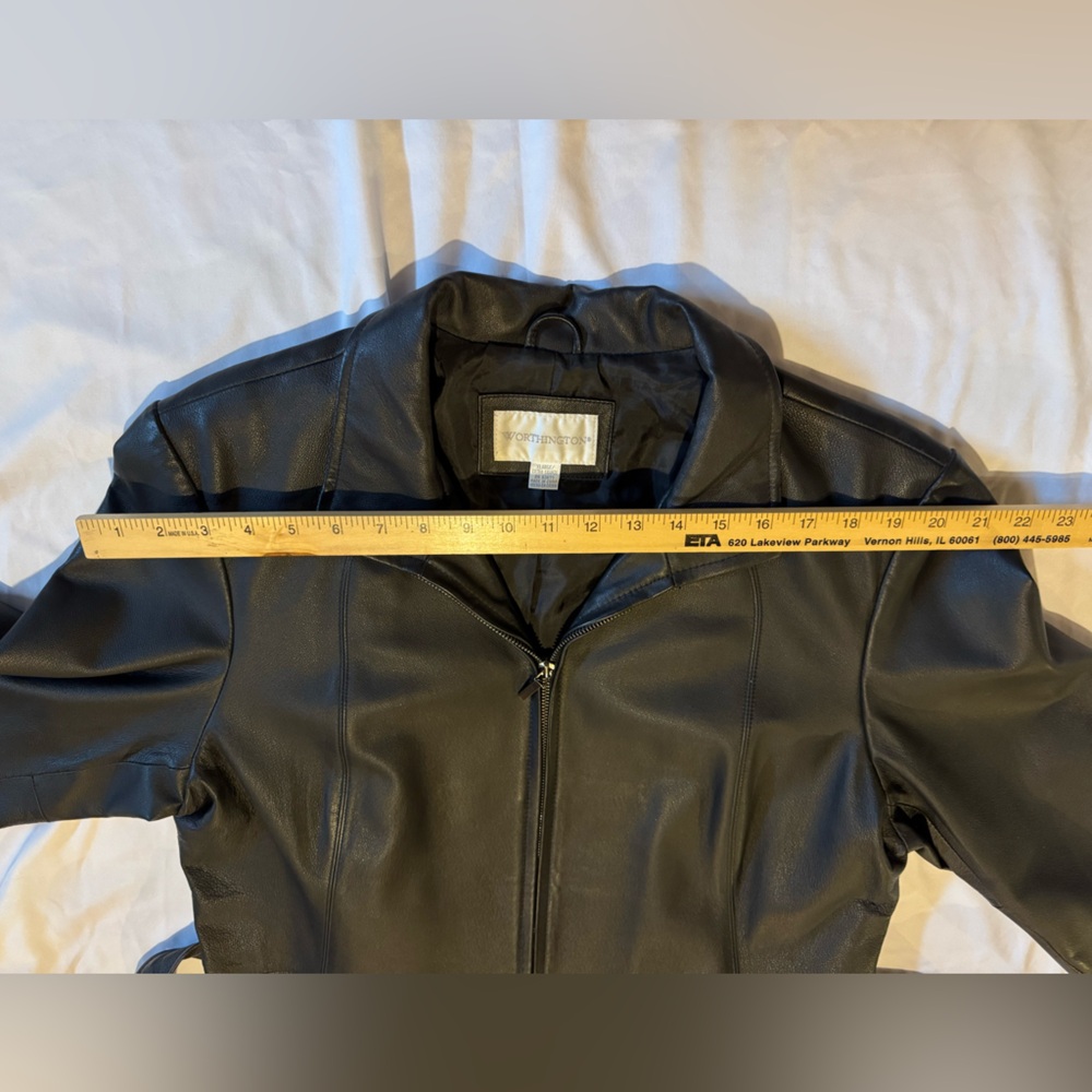 Worthington Women’s Genuine Leather Jacket XL - Picture 8 of 13